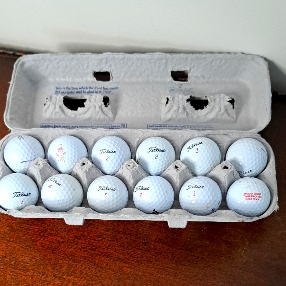 One Dozen Gently Used Titleist Golf Balls